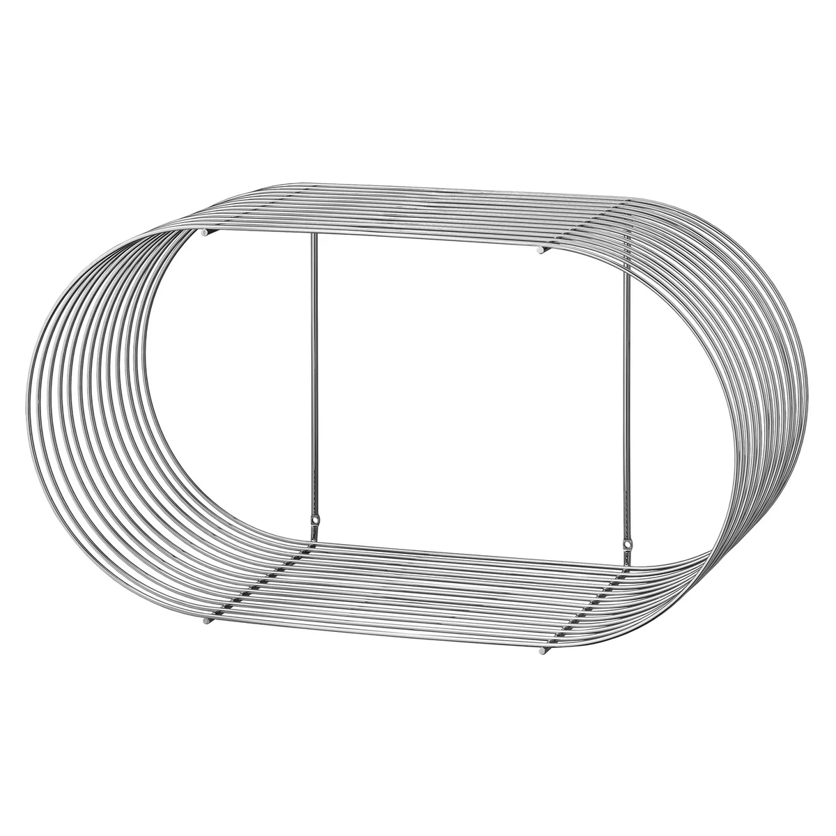 AYTM - Curva Étagère murale, 61,4 x 33 cm, argenté