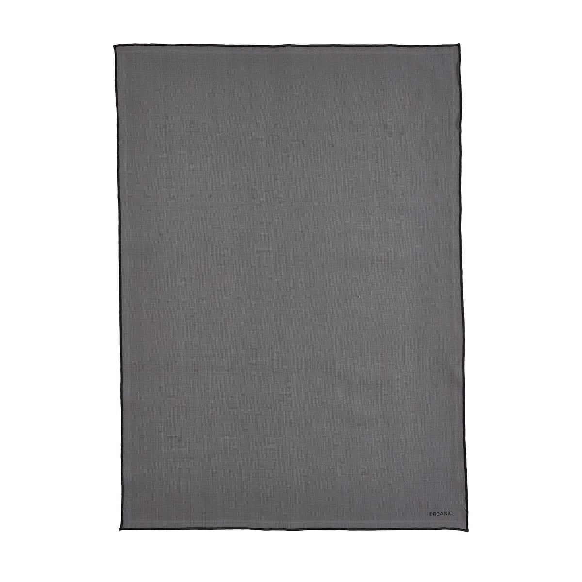 södahl - organic torchon, 55 x 80 cm, gris / noir
