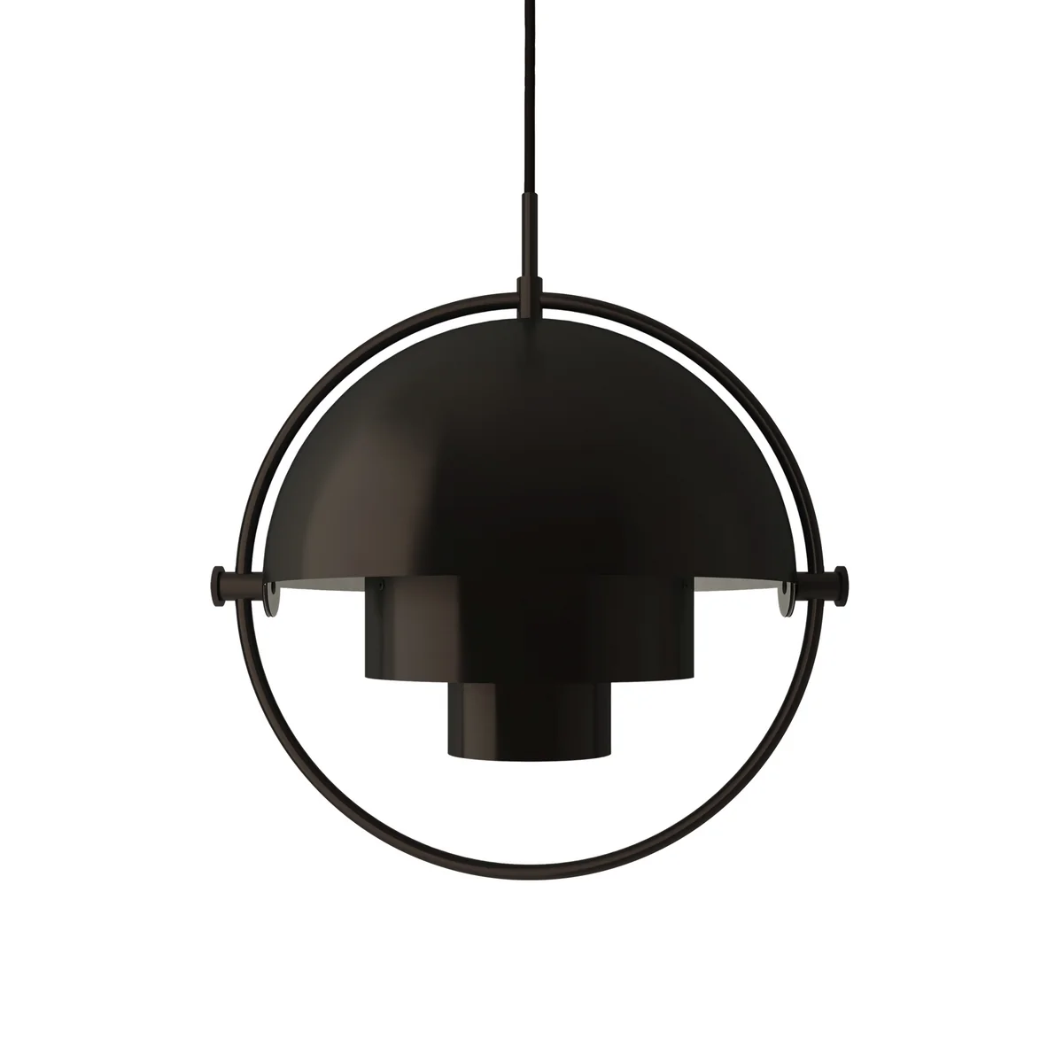 GUBI - Multi-Lite Lampe suspendue S, Ø 22,5 cm, laiton noir / noir GUBI - Multi-Lite Lampe suspendue S, Ø 22,5 cm, laiton noir / noir