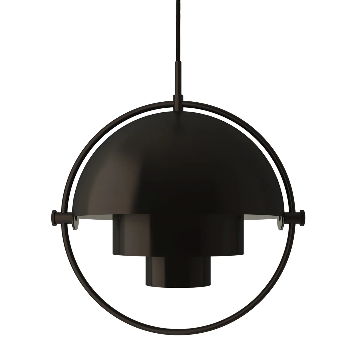 GUBI - Multi-Lite Lampe suspendue Ø 36 cm, laiton noir / noir GUBI - Multi-Lite Lampe suspendue Ø 36 cm, laiton noir / noir