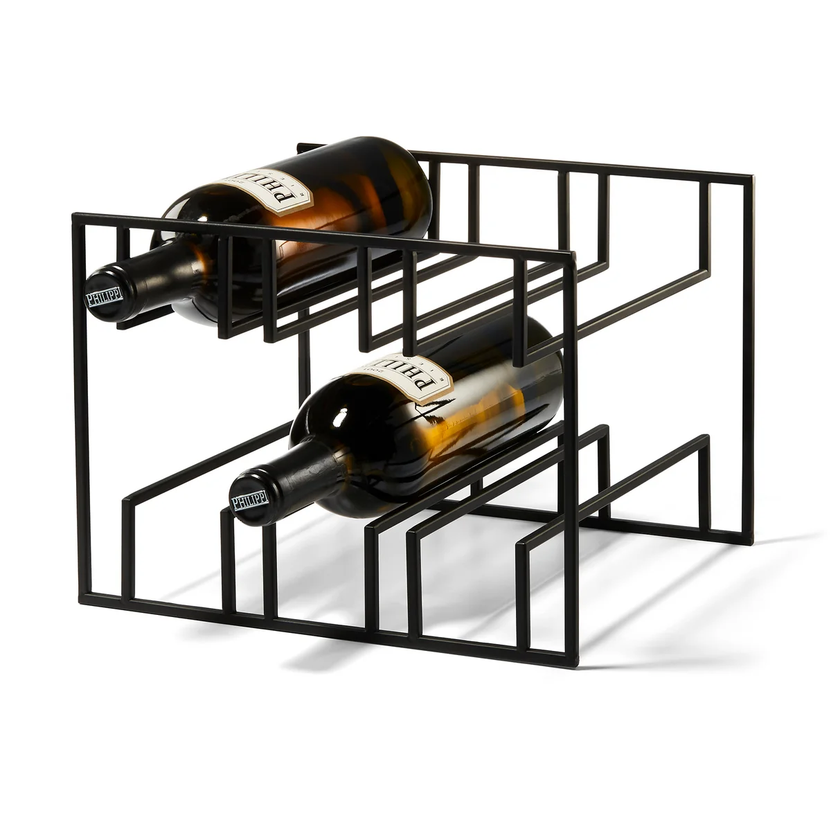 Philippi - Cubo Porte-bouteilles pour 6 bouteilles, noir Philippi - Cubo Porte-bouteilles pour 6 bouteilles, noir