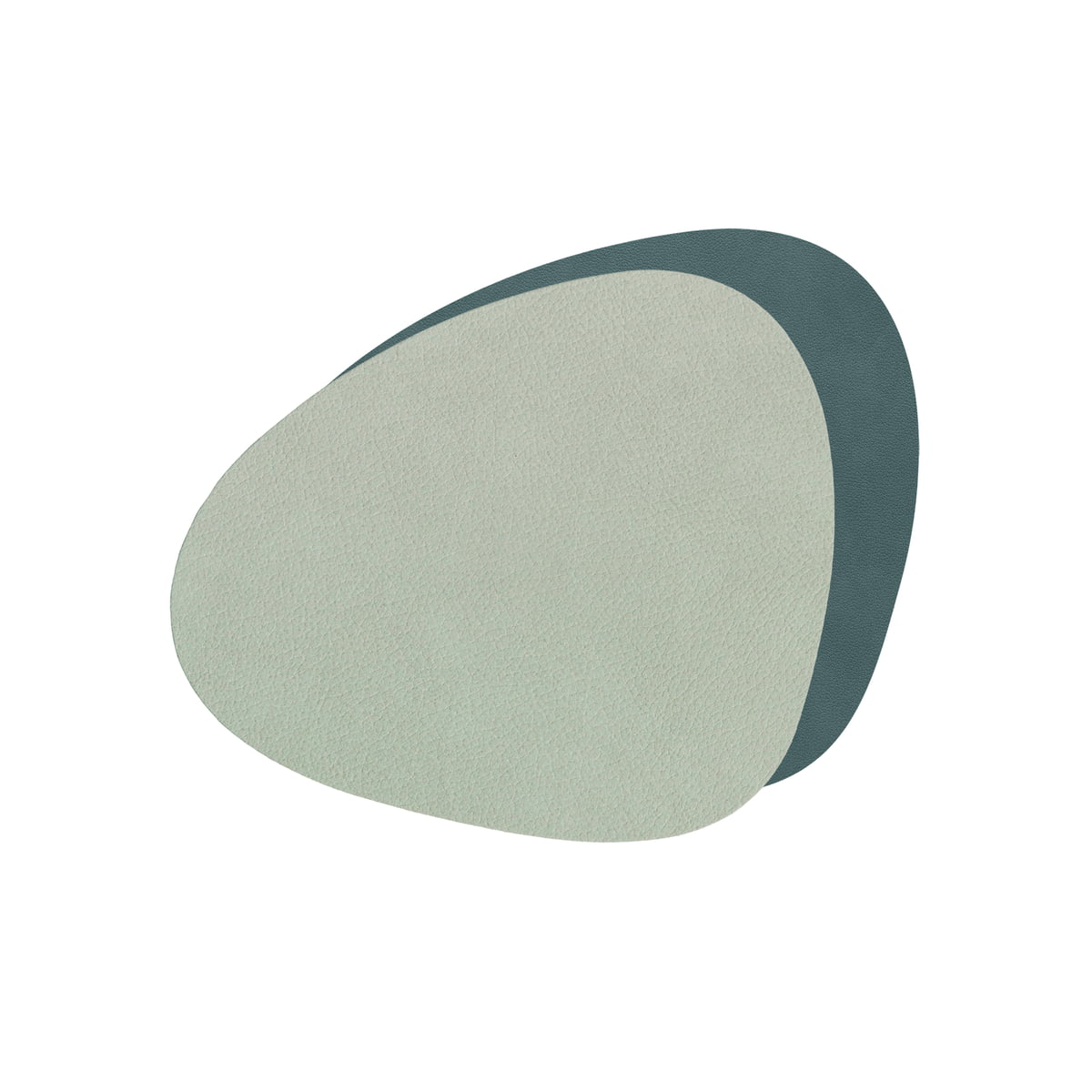 linddna - sous-verre en verre curve double nupo vert foncé / vert olive
