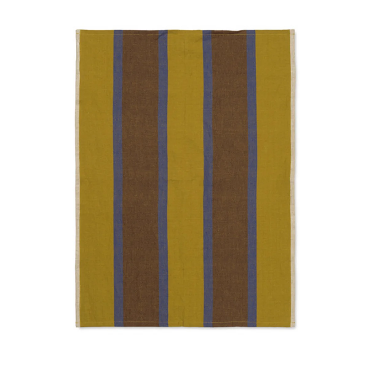 Ferm Living - Hale Torchon, lime-bleu foncé-chocolate Ferm Living - Hale Torchon, lime-bleu foncé-chocolate