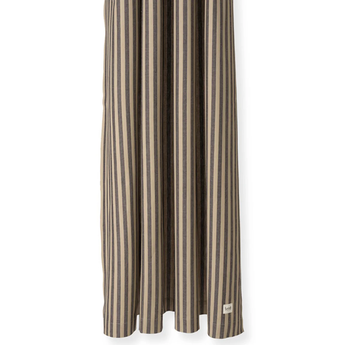 Ferm Living - Chambray Rideau de douche, sable / noir Ferm Living - Chambray Rideau de douche, sable / noir