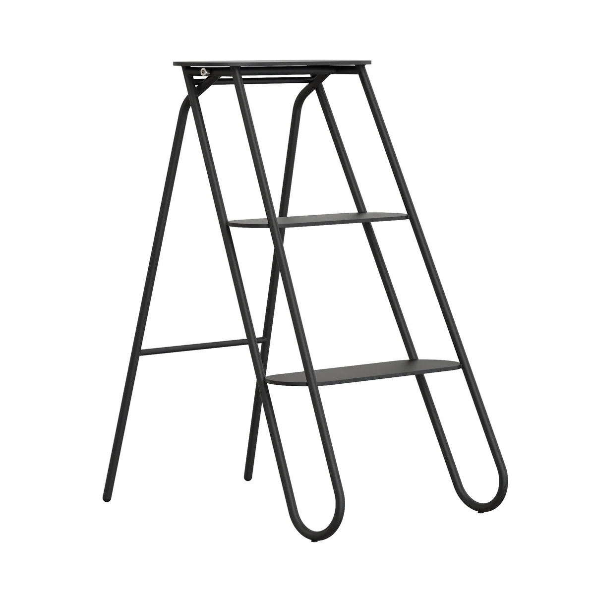 Frost - Bukto Tabouret marchepied pliable, H 70 cm, noir Frost - Bukto Tabouret marchepied pliable, H 70 cm, noir