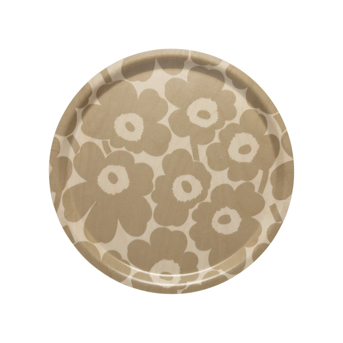 Marimekko - Mini Unikko Plateau rond Ø 31 cm, beige / nature Marimekko - Mini Unikko Plateau rond Ø 31 cm, beige / nature