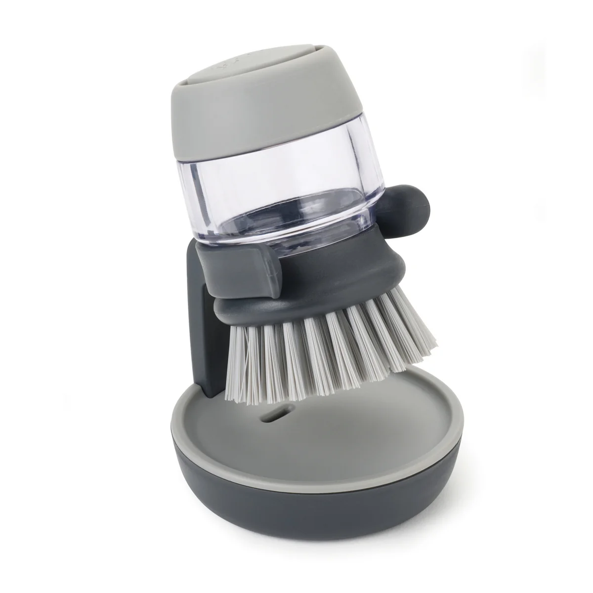 Joseph Joseph - Palm Scrub Brosse pour évier avec distributeur de détergent, gris