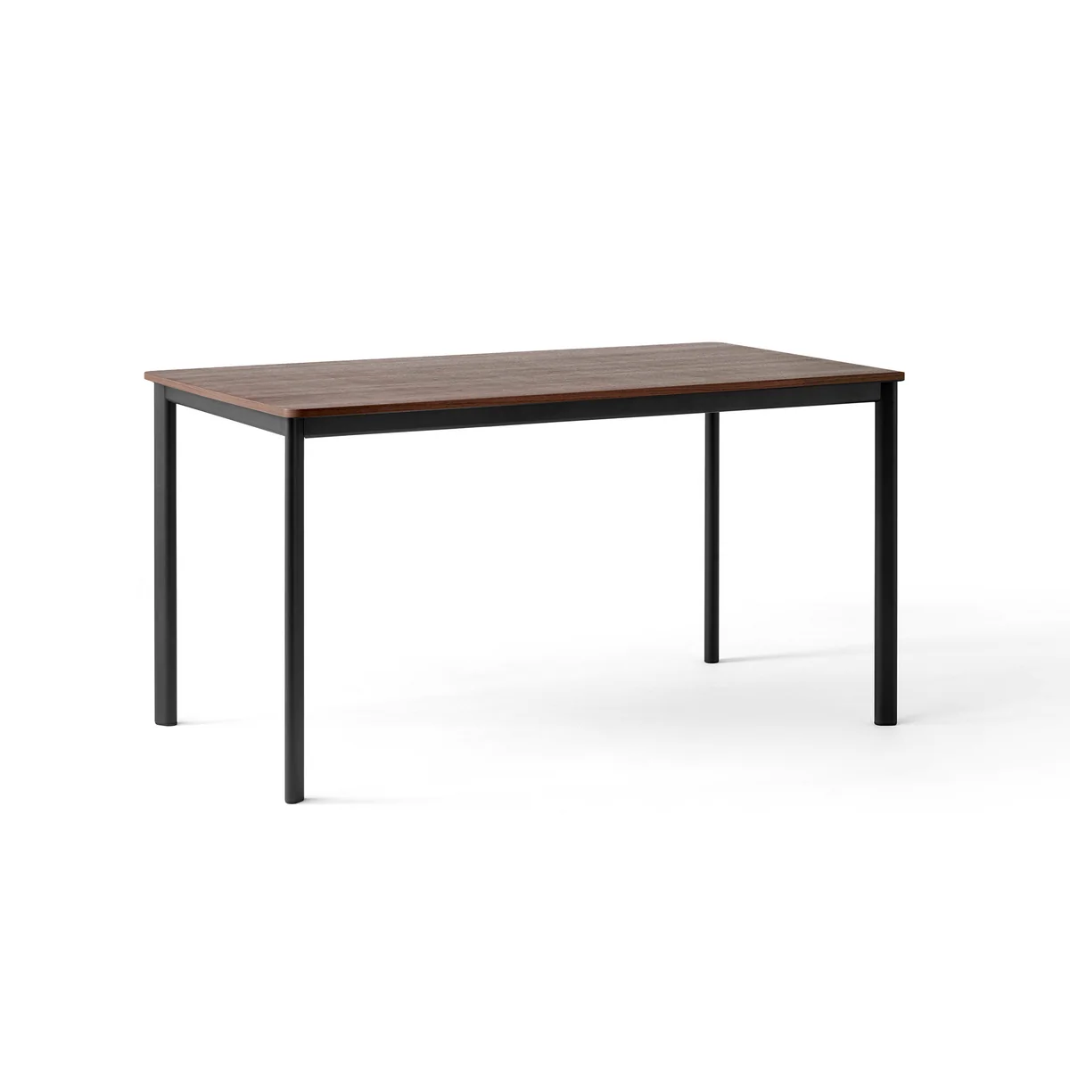 & Tradition - Drip Table de salle à manger HW58, 140 x 80 cm, placage noyer, piètement noir & Tradition - Drip Table de salle à manger HW58, 140 x 80 cm, placage noyer, piètement noir