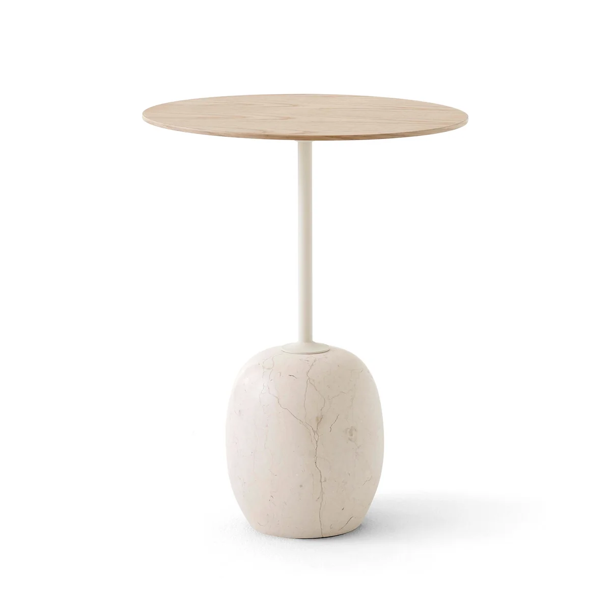 & Tradition - Lato Table d'appoint ronde Ø 40 cm, H 50 cm, Chêne / Marbre Crema Diva & Tradition - Lato Table d'appoint ronde Ø 40 cm, H 50 cm, Chêne / Marbre Crema Diva