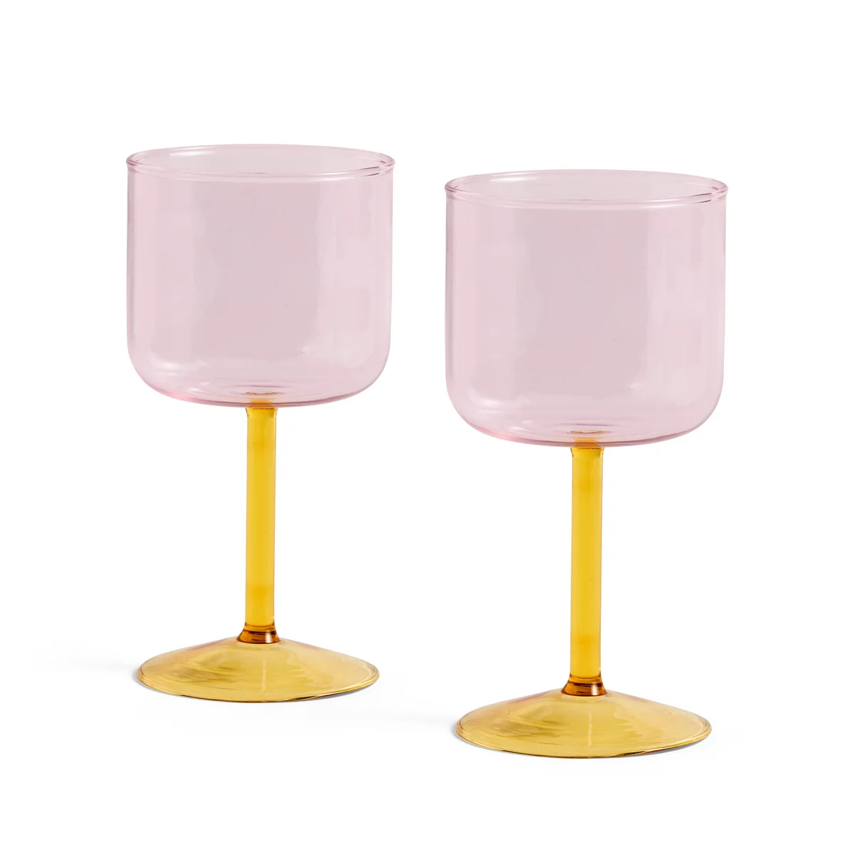 HAY - Tint Verre à vin, rose / jaune (set de 2) HAY - Tint Verre à vin, rose / jaune (set de 2)