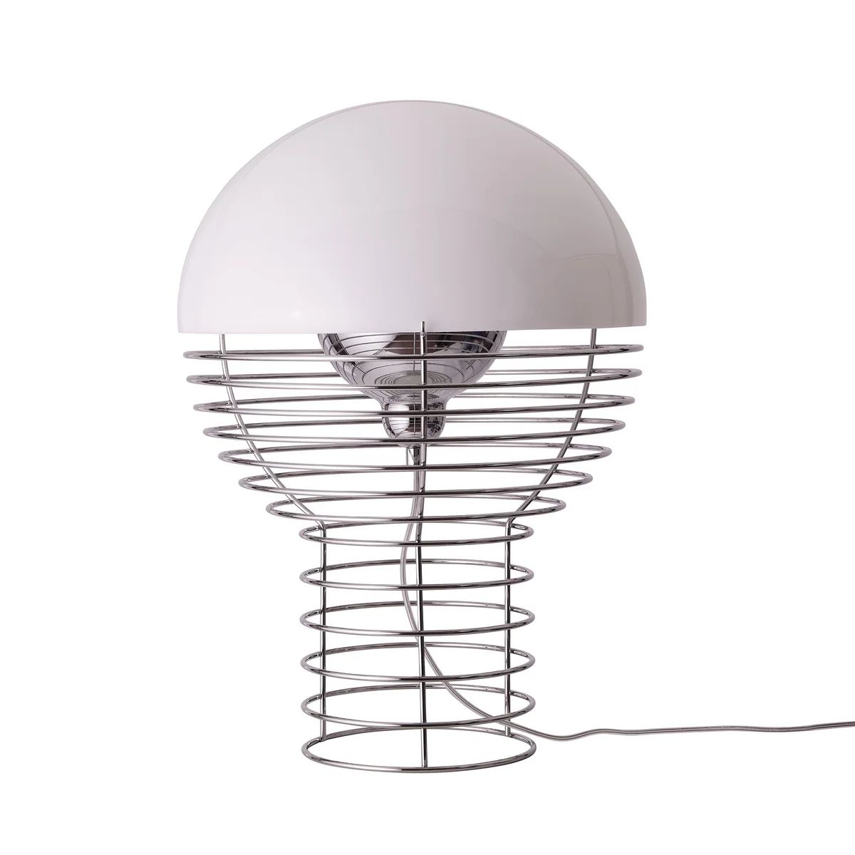 Verpan - Wire Lampe de table Ø 40 cm, chrome / blanc Verpan - Wire Lampe de table Ø 40 cm, chrome / blanc