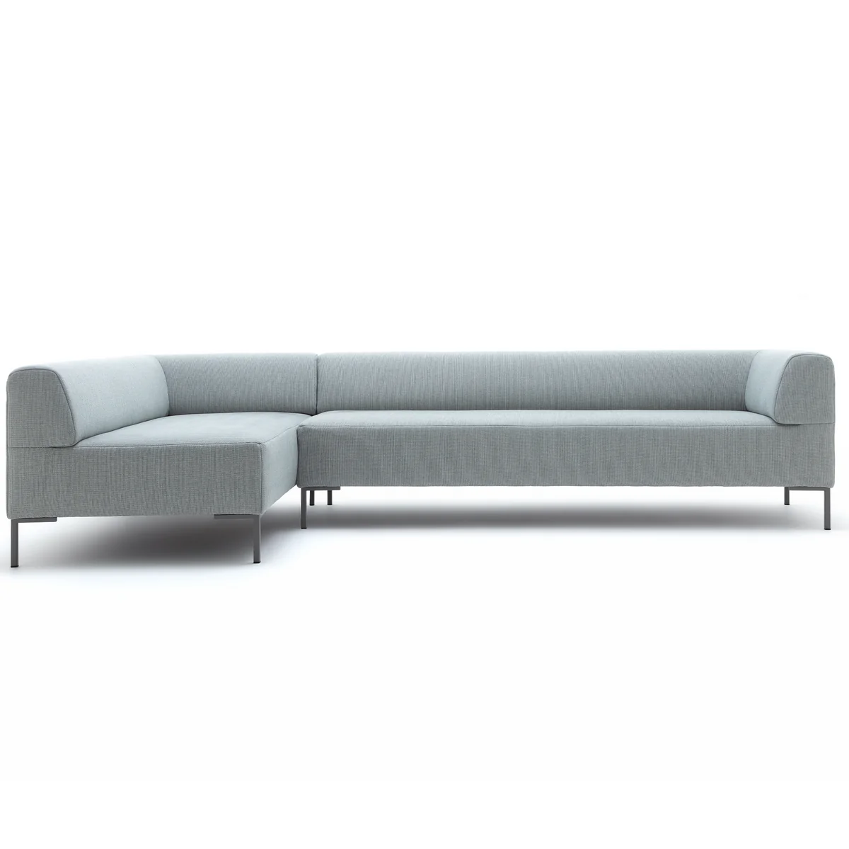 freistil - 185 Canapé angle gauche, base angulaire gris / couverture bleu pastel (6540) freistil - 185 Canapé angle gauche, base angulaire gris / couverture bleu pastel (6540)