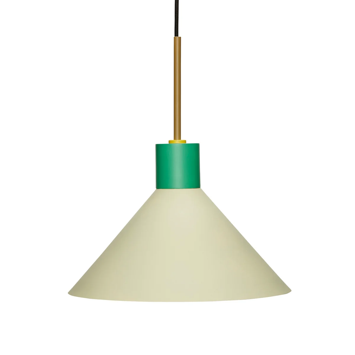 Hübsch Interior - Lampe à suspension en métal, vert / brun Hübsch Interior - Lampe à suspension en métal, vert / brun