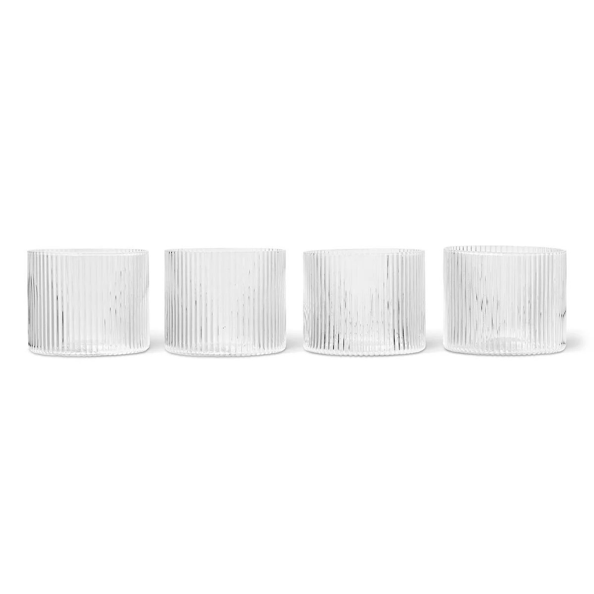 Ferm Living - Ripple Verre à boire low, transparent (set de 4)