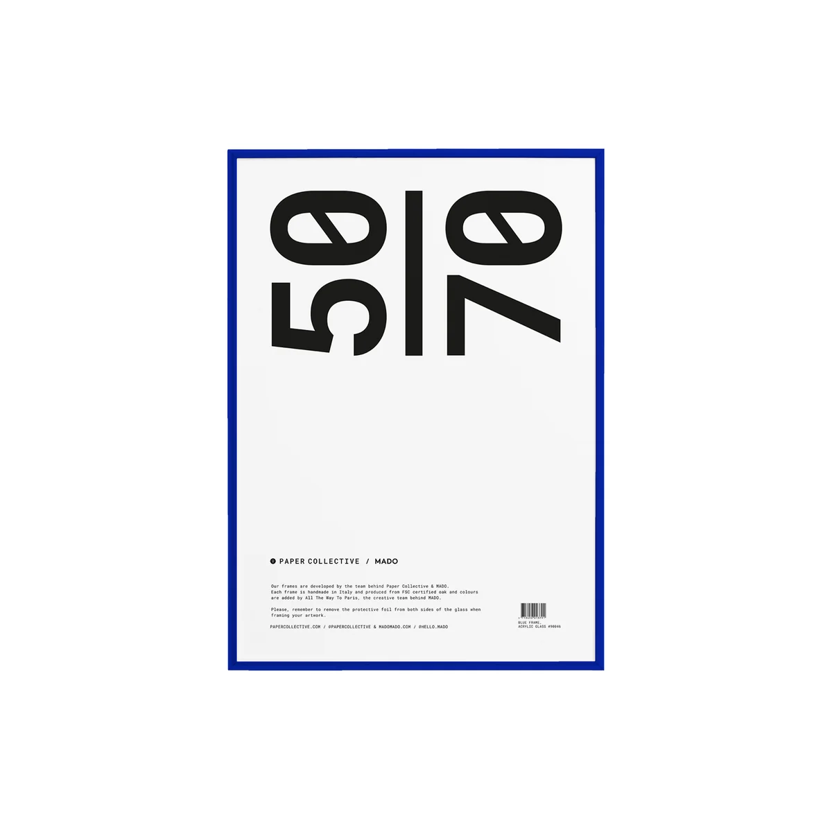 Paper Collective - Cadre photo 50 x 70 cm, pin bleu Paper Collective - Cadre photo 50 x 70 cm, pin bleu