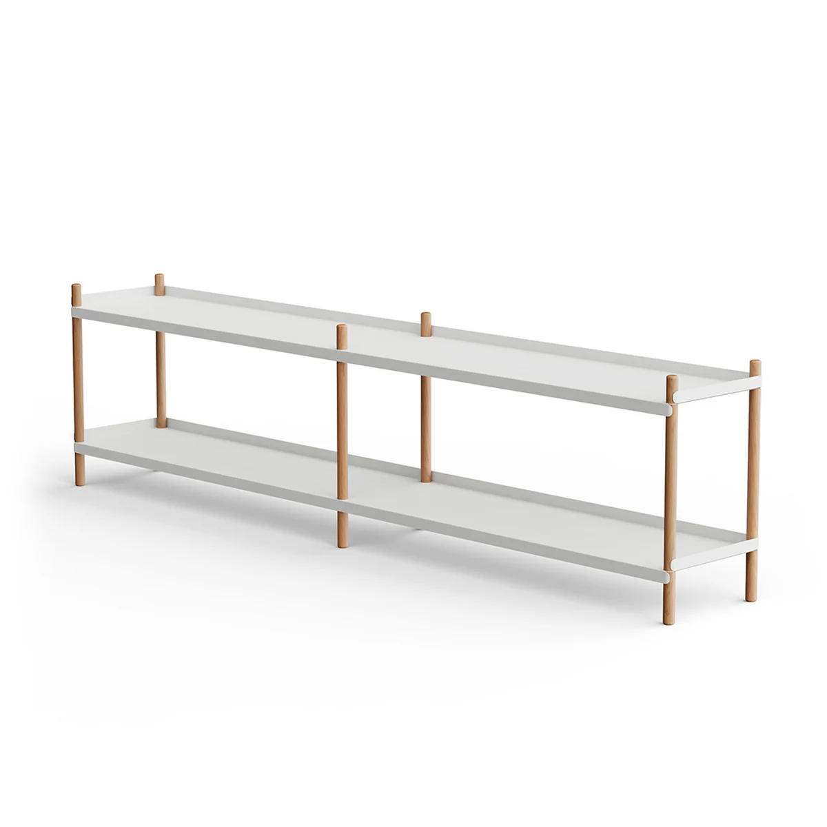 NINE - BOLT Étagère 53 x 200 cm 2 étagères, chêne / gris NINE - BOLT Étagère 53 x 200 cm 2 étagères, chêne / gris