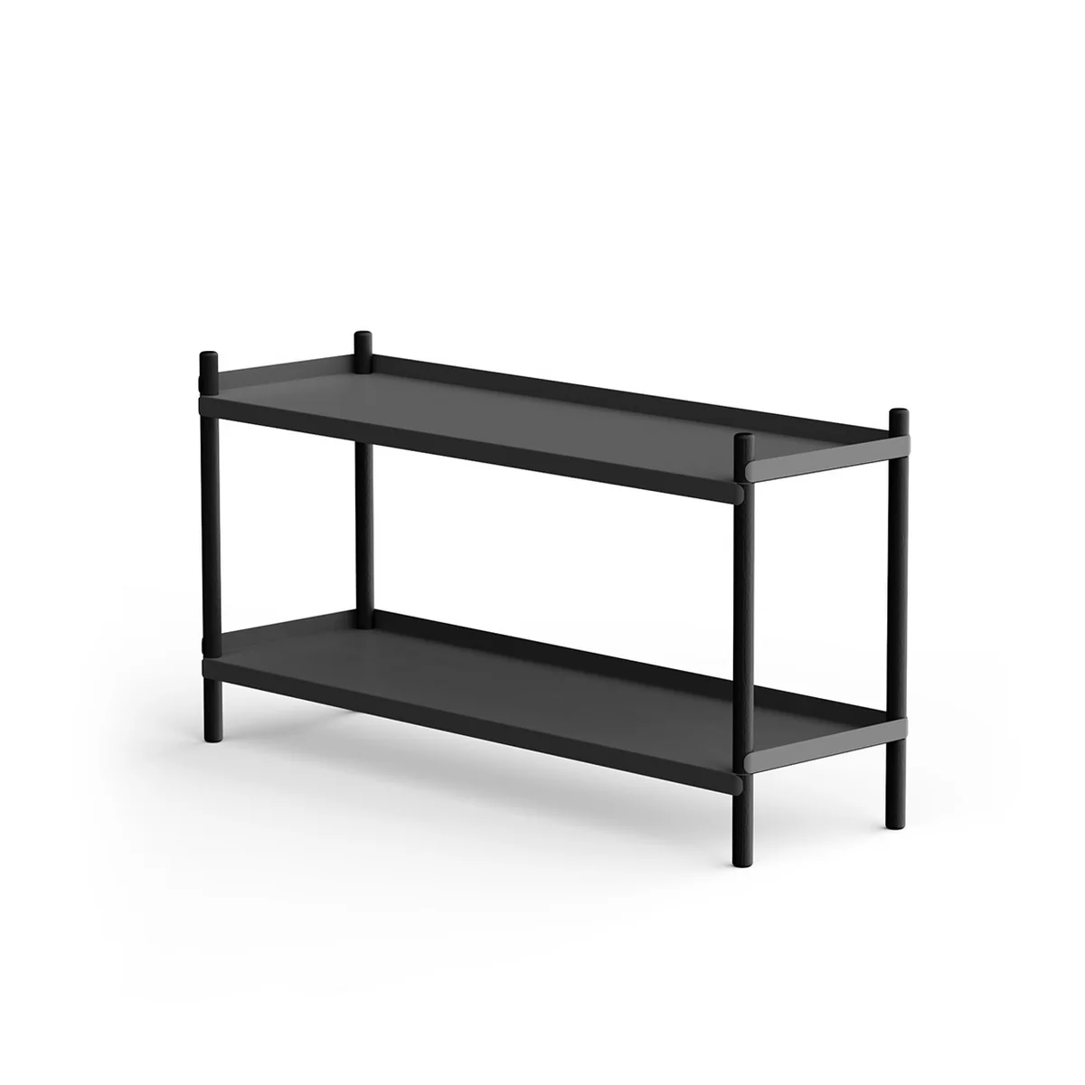 NINE - BOLT Étagère 53 x 100 cm 2 étagères, chêne / noir NINE - BOLT Étagère 53 x 100 cm 2 étagères, chêne / noir