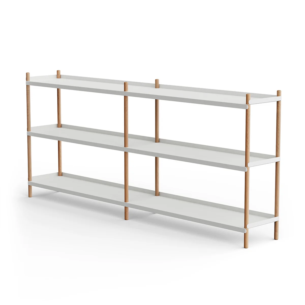 NINE - BOLT Étagère 88 x 200 cm 3 étagères, chêne / gris NINE - BOLT Étagère 88 x 200 cm 3 étagères, chêne / gris
