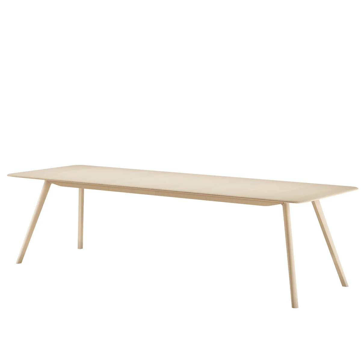 OUT Objekte unserer Tage - Meyer Table à rallonge, 180 - 225 cm, frêne ciré avec pigment blanc