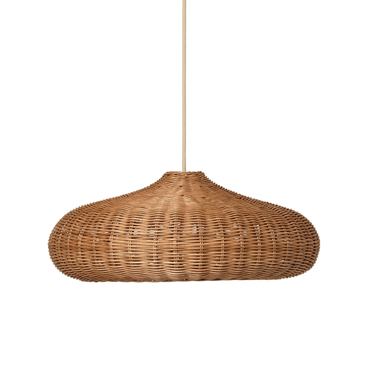 Ferm Living - Abat-jour en rotin, Disc, naturel Ferm Living - Abat-jour en rotin, Disc, naturel