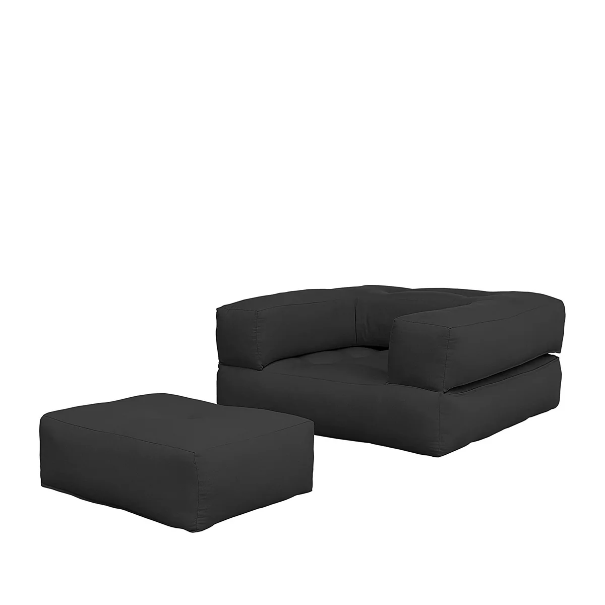 Karup - Cube Gigoteuse, 90 x 190 cm, gris foncé (734)