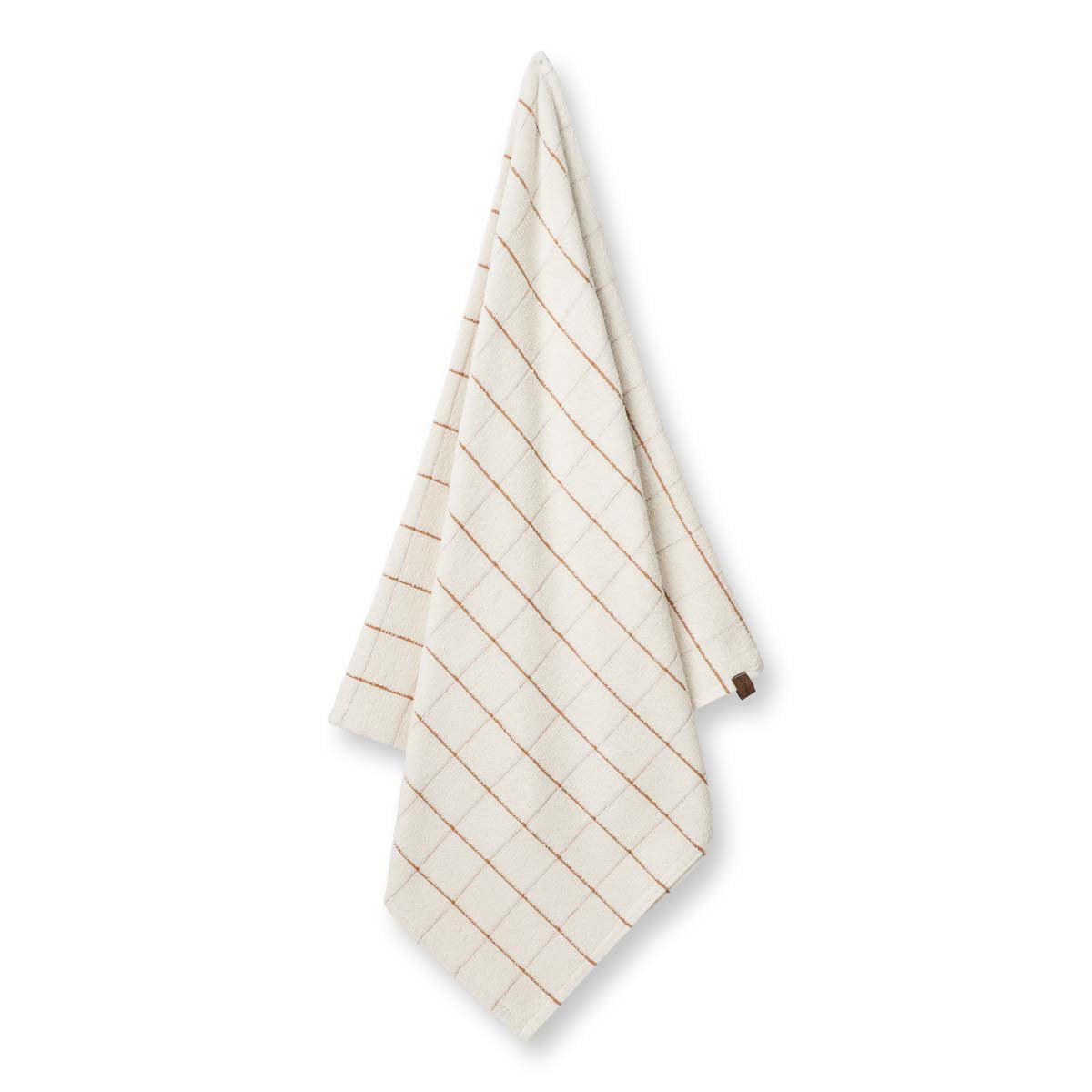humdakin - serviette de bain à carreaux, 60 x 130 cm, shell / brown sugar