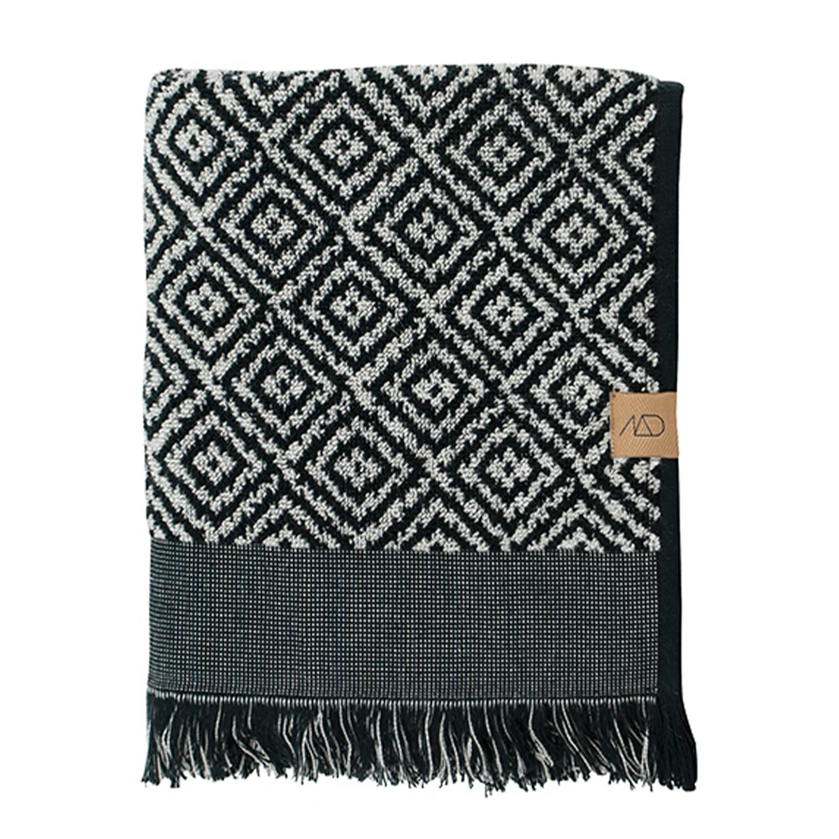 Mette Ditmer - Morocco Serviette de bain 70 x 140 cm, noir / blanc Mette Ditmer - Morocco Serviette de bain 70 x 140 cm, noir / blanc