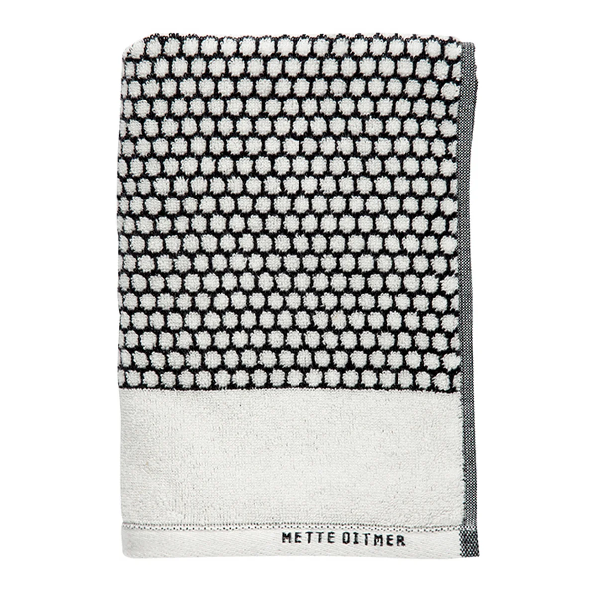Mette Ditmer - Grid Serviette de bain 70 x 140 cm, noir / off-white Mette Ditmer - Grid Serviette de bain 70 x 140 cm, noir / off-white