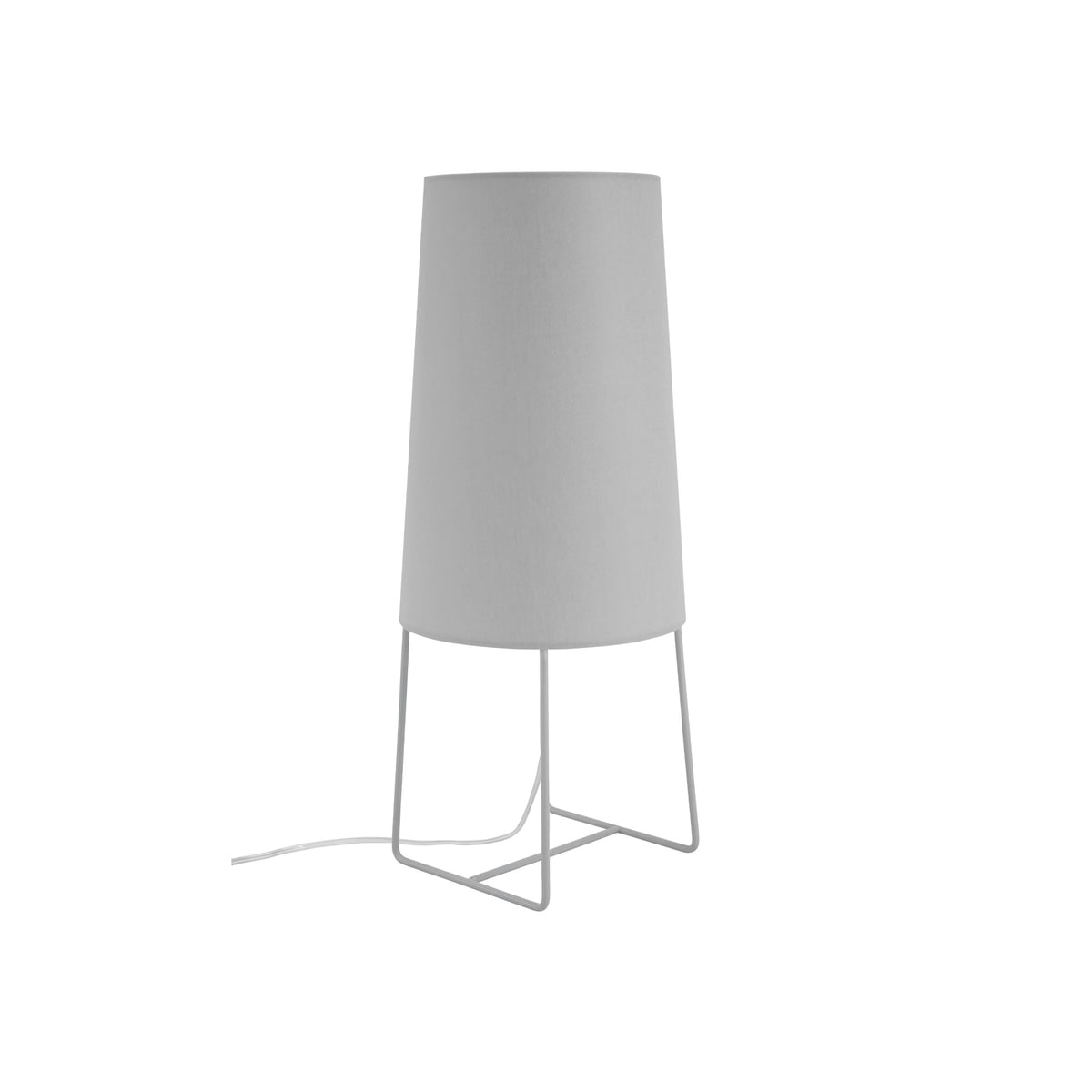 fraumaier - mini lampe de table sophie, switch to dim led, gris clair