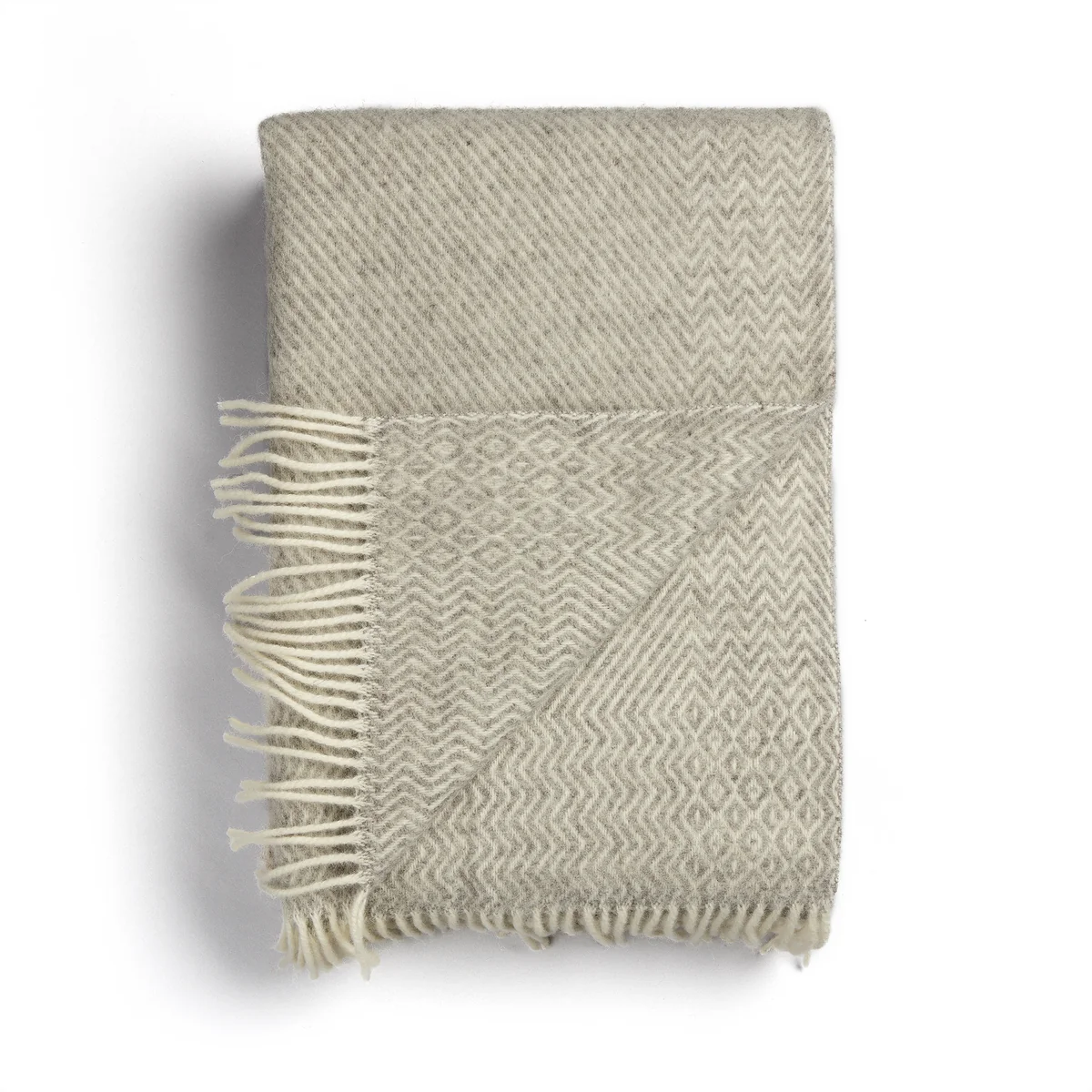 Røros Tweed - Kattefot Couverture en laine 220 x 140 cm, gris clair Røros Tweed - Kattefot Couverture en laine 220 x 140 cm, gris clair