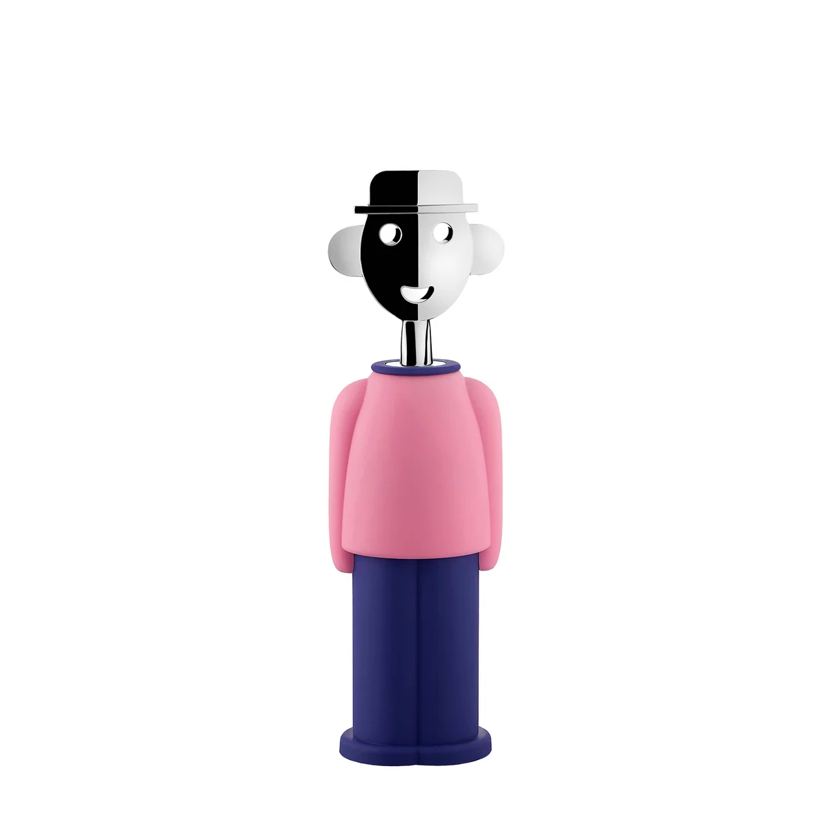 A di Alessi - Tire-bouchon Alessandro M ., rose / bleu