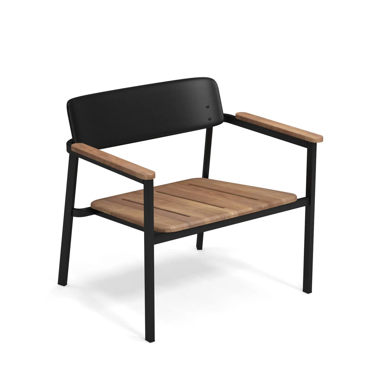 Emu - Shine Outdoor Chaise de salon, teck / noir Emu - Shine Outdoor Chaise de salon, teck / noir