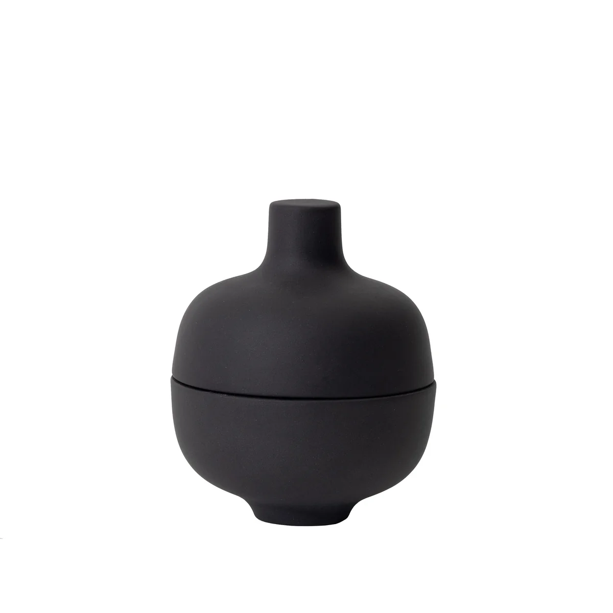 Design House Stockholm - Sand Secrets Bol avec couvercle Ø 8,2 cm, noir