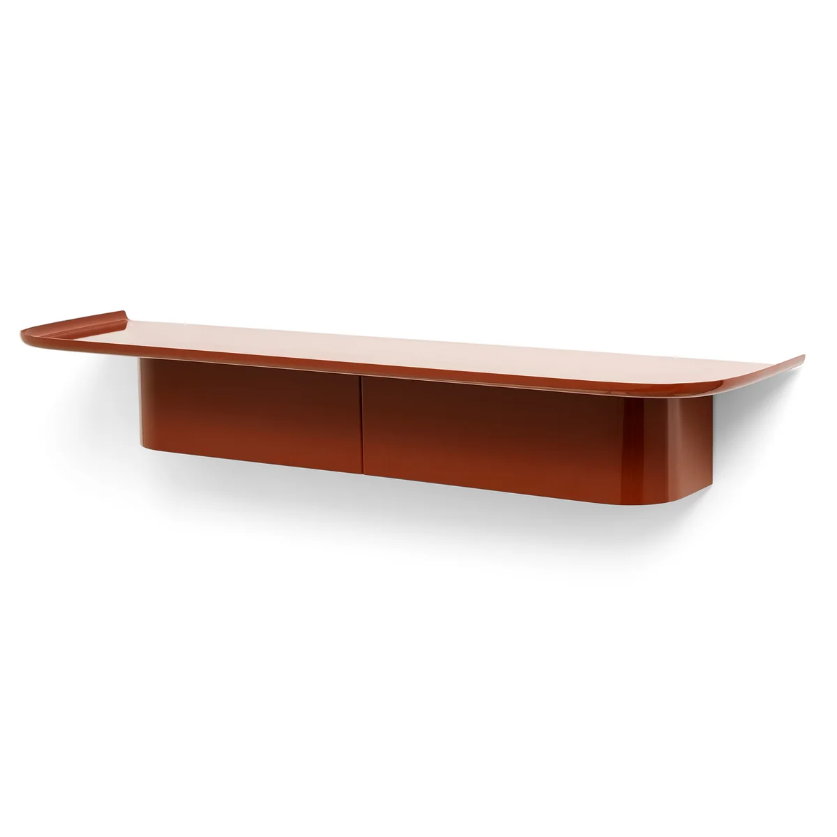 HAY - Korpus Étagère murale avec patères, L, brick red