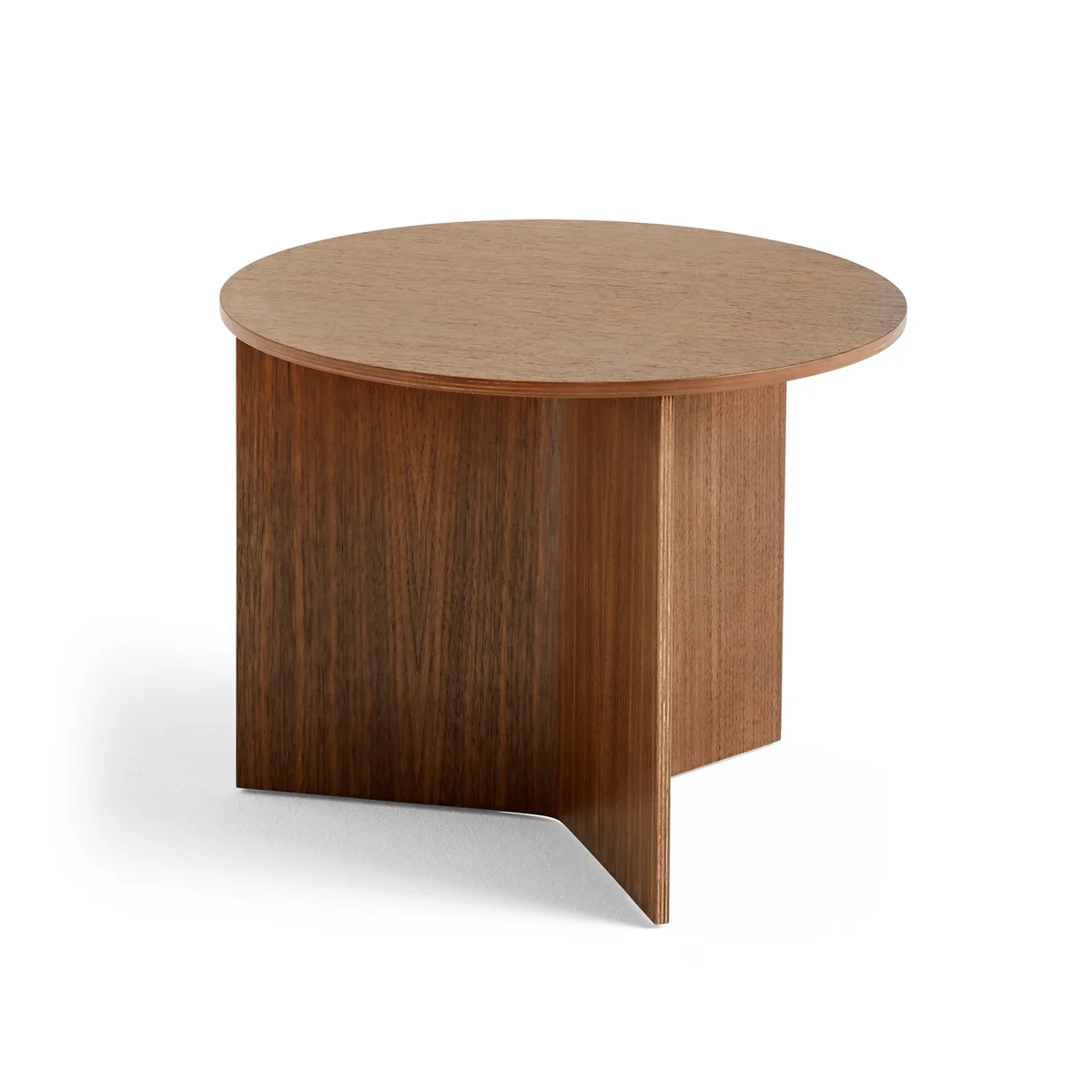 HAY - Slit Table Round Ø 45 x H 35,5 cm, noyer naturel