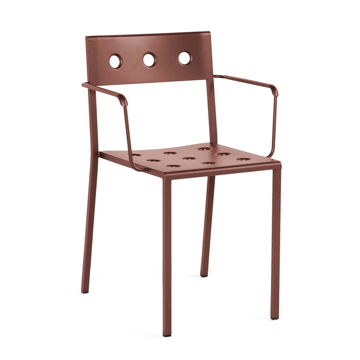 HAY - Balcony Chaise avec accoudoirs, iron red HAY - Balcony Chaise avec accoudoirs, iron red