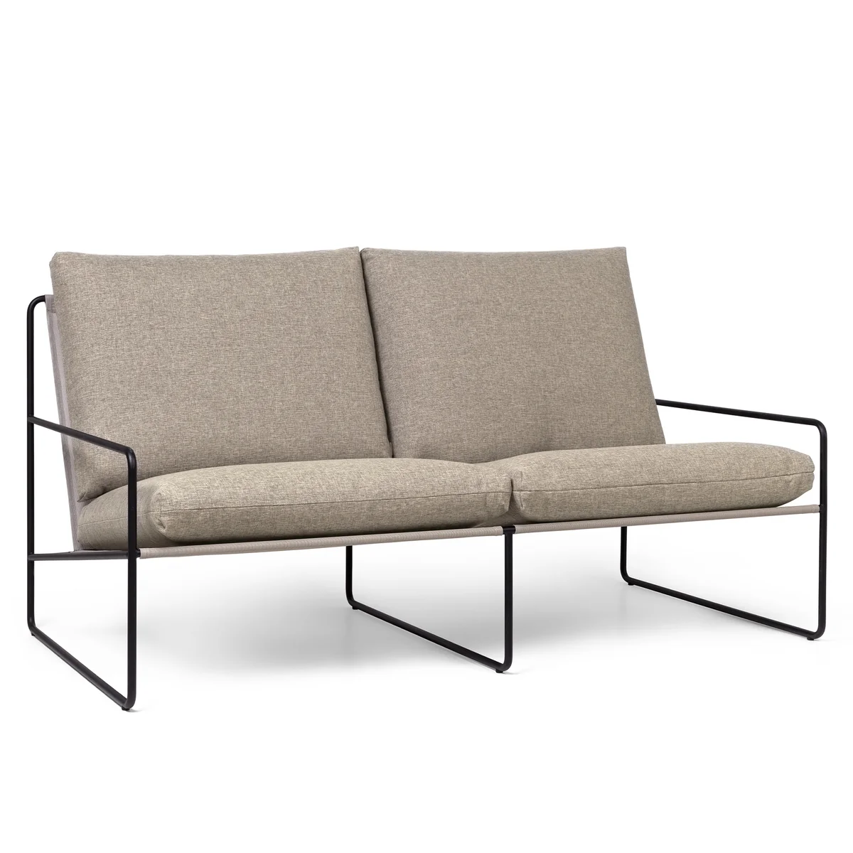 Ferm Living - Desert Dolce Outdoor Canapé 2 places - Noir / dark sand Ferm Living - Desert Dolce Outdoor Canapé 2 places - Noir / dark sand