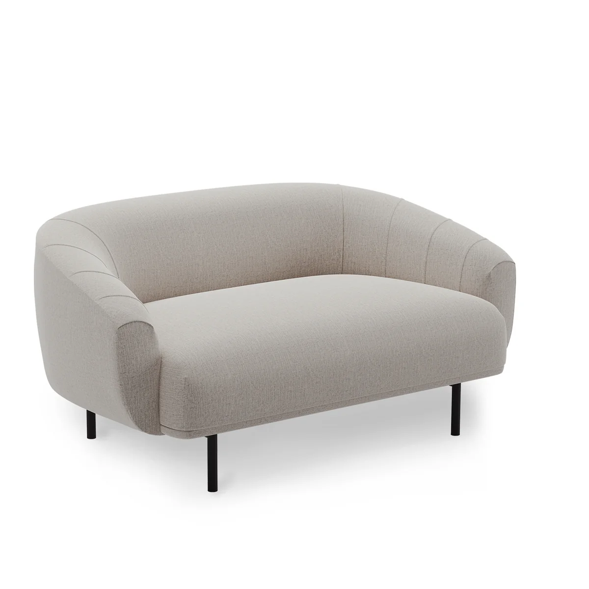 Northern - Plis Canapé 2 places, noir / gris clair (Kvadrat Brusvik 02) Northern - Plis Canapé 2 places, noir / gris clair (Kvadrat Brusvik 02)