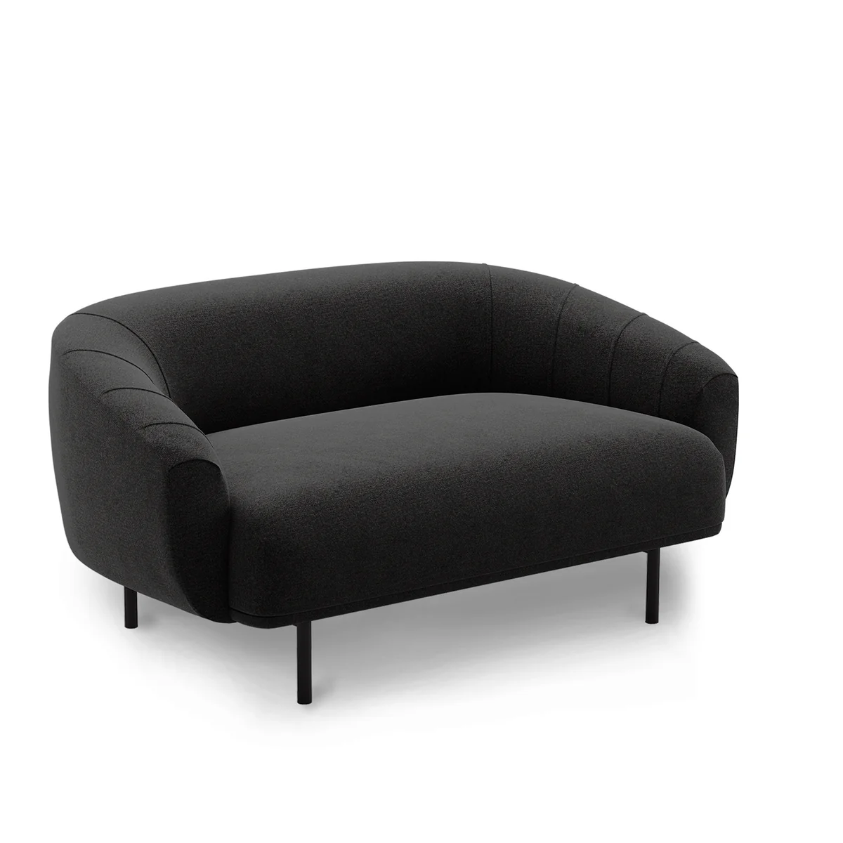 Northern - Plis Canapé 2 places, noir / gris foncé (Kvadrat Brusvik 08) Northern - Plis Canapé 2 places, noir / gris foncé (Kvadrat Brusvik 08)