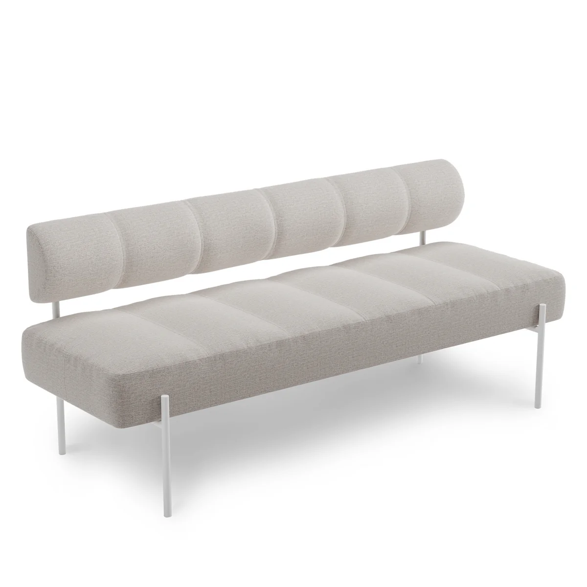 Northern - Daybe Dining Sofa, blanc / gris clair (Kvadrat Brusvik 02)