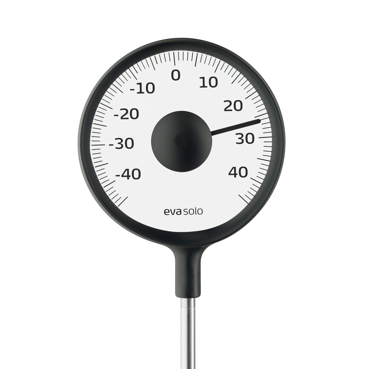 eva solo - thermomètre d'extérieur (mécanique), ø 11 cm, noir (avec tige)
