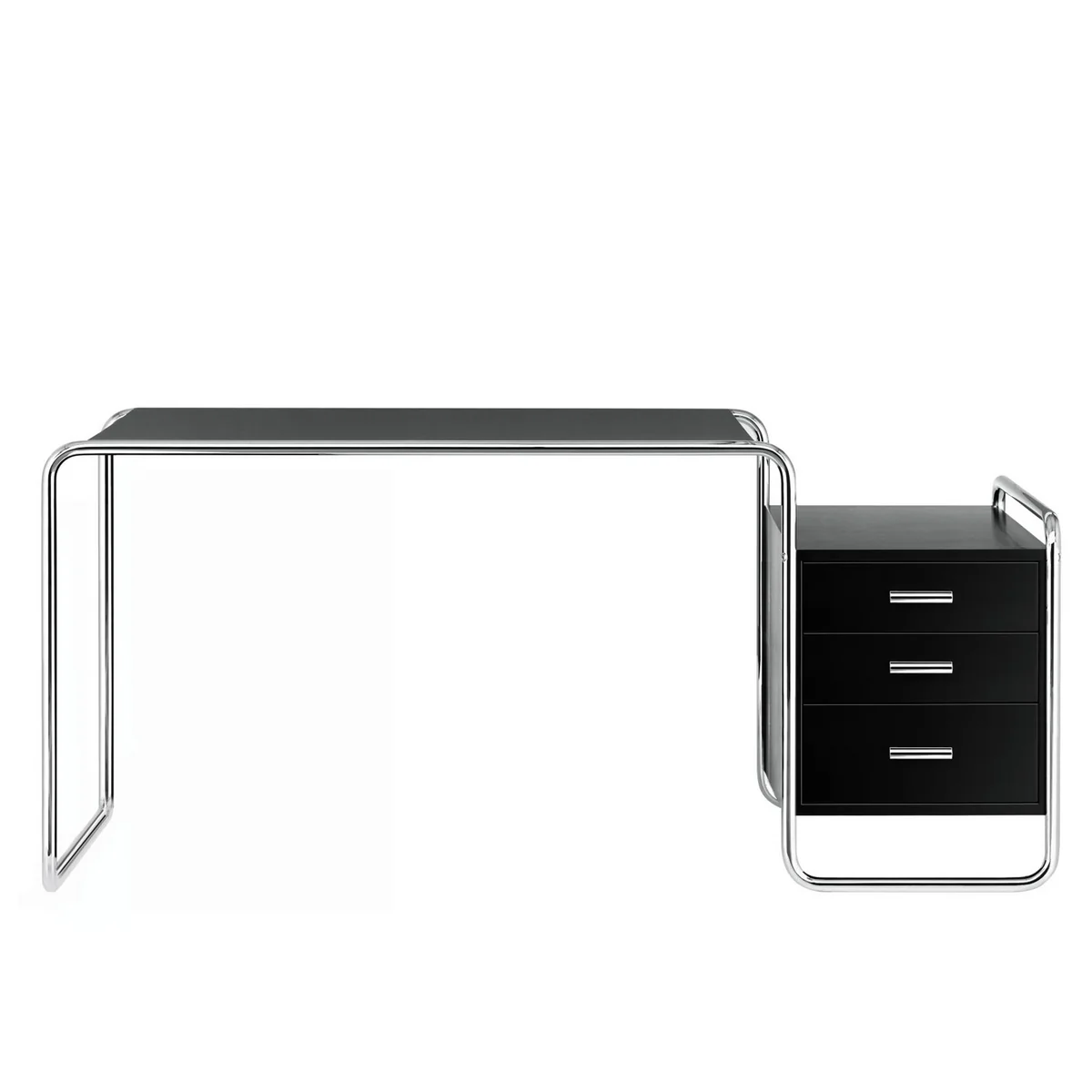 Thonet - S 285/1 Bureau, chrome / frêne teinté noir
