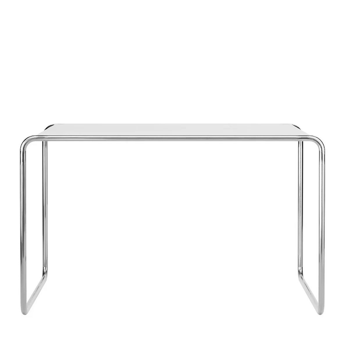 Thonet - S 285/0 Bureau, chrome / frêne laqué blanc pur à pores ouverts (RAL 9010)