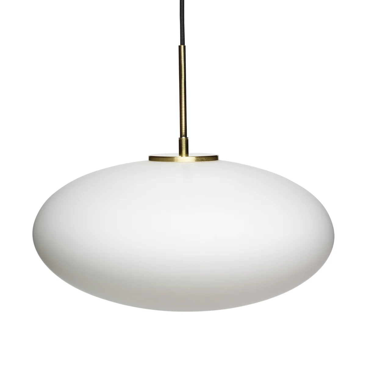 Hübsch Interior - Suspension en verre Ø 40 cm, hauteur 36 cm, blanc / laiton Hübsch Interior - Suspension en verre Ø 40 cm, hauteur 36 cm, blanc / laiton