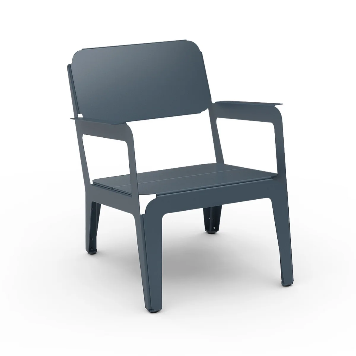 Weltevree - Bended Lounger Outdoor -Siège de détente, gris-bleu (RAL 5008) Weltevree - Bended Lounger Outdoor -Siège de détente, gris-bleu (RAL 5008)