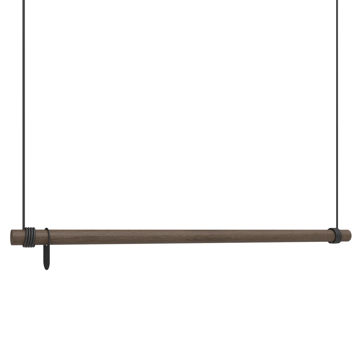 Lind DNA - LAVE-VAISSELLE Swing Portemanteau suspendu L (110 cm), chêne fumé / cuir noir