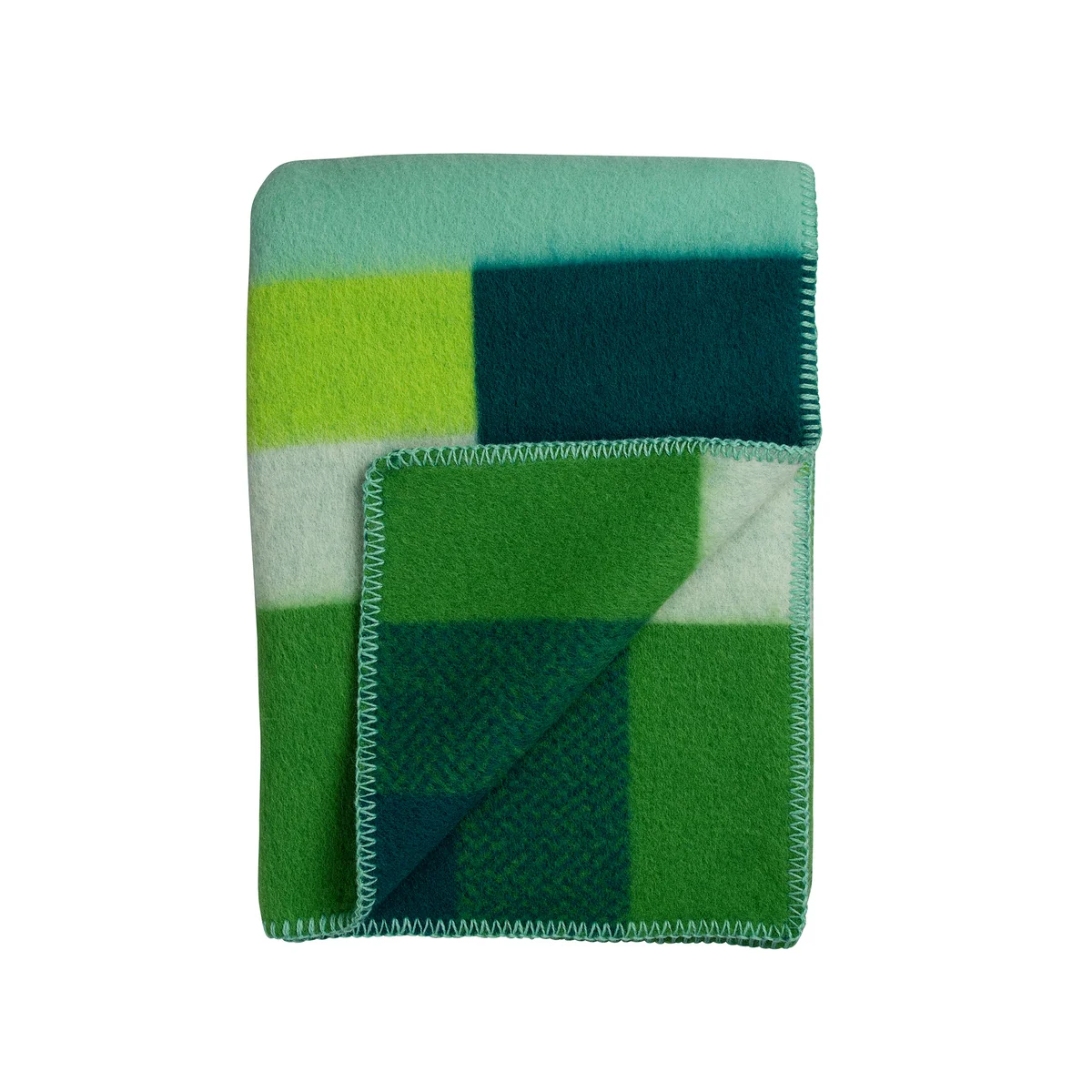 Røros Tweed - Mikkel Couverture en laine, 135 x 200 cm, vert Røros Tweed - Mikkel Couverture en laine, 135 x 200 cm, vert