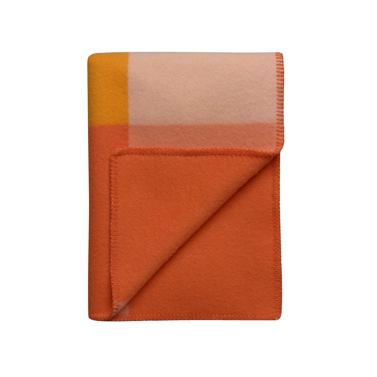 Røros Tweed - Syndin Couverture en laine, 135 x 200 cm, orange ' cloudberry '