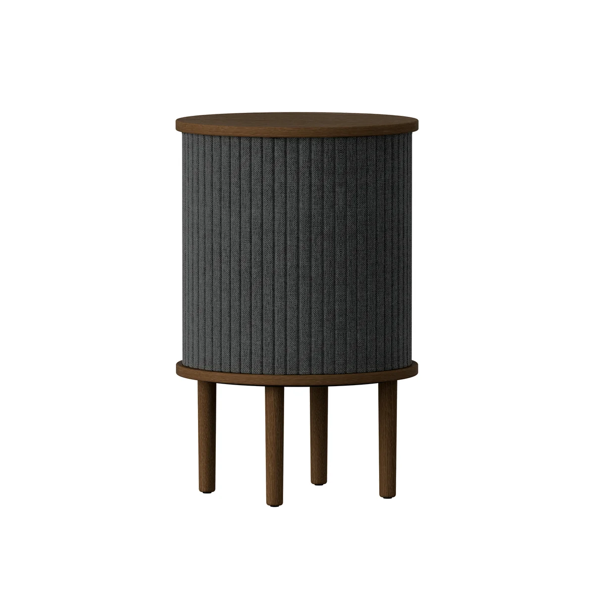 UMAGE - Audacious Table d'appoint avec connexion USB, Ø 38 x H 5 9. 3 cm, chêne foncé / shadow