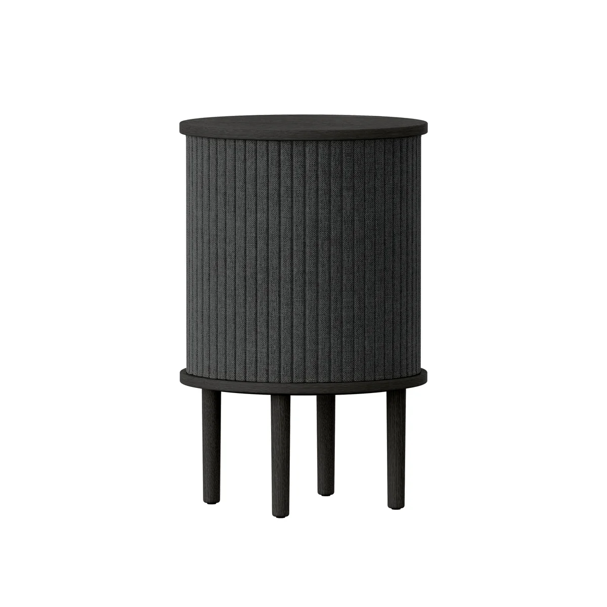 UMAGE - Audacious Table d'appoint avec connexion USB, Ø 38 x H 5 9. 3 cm, chêne noir / shadow